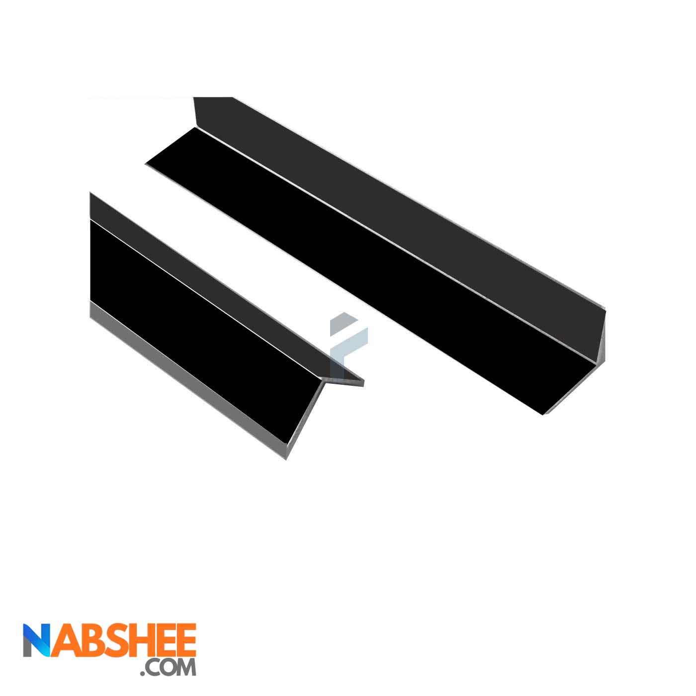 پروفیل آلومینیومی نبشی 2 سانتی کد A11-1 مشکی (شاخه 3 متری)
