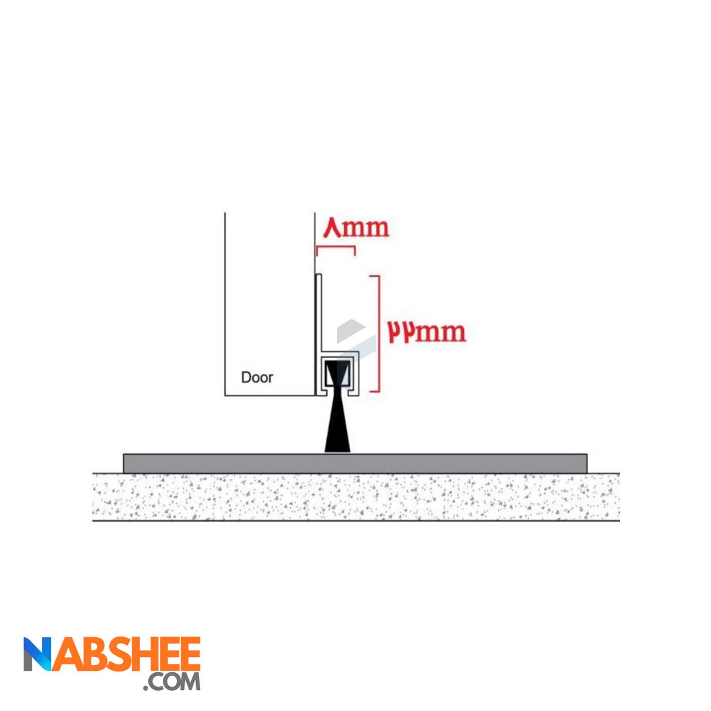 فرچه هوابندی ارتفاع 2 سانتی کد A30