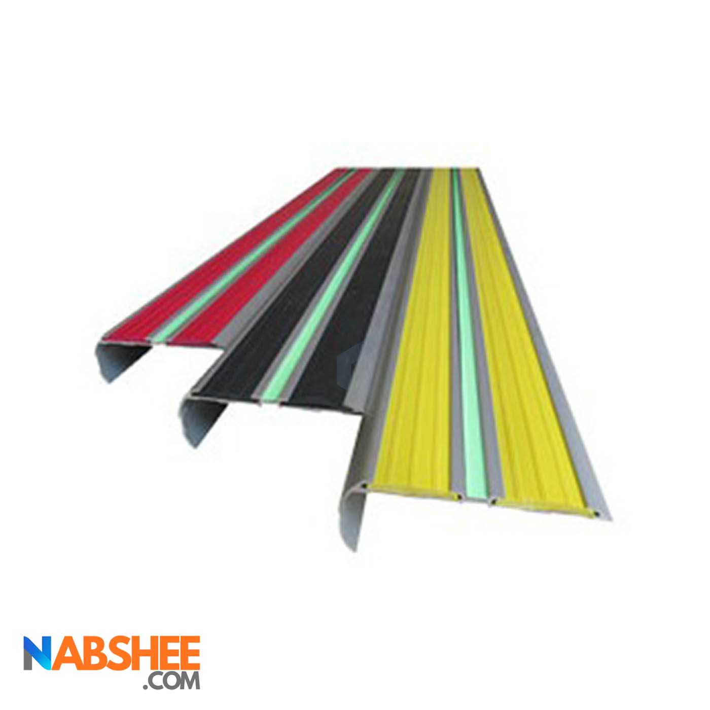 ترمز پله آلومینیومی دو کانال با رویه PVC کد T2