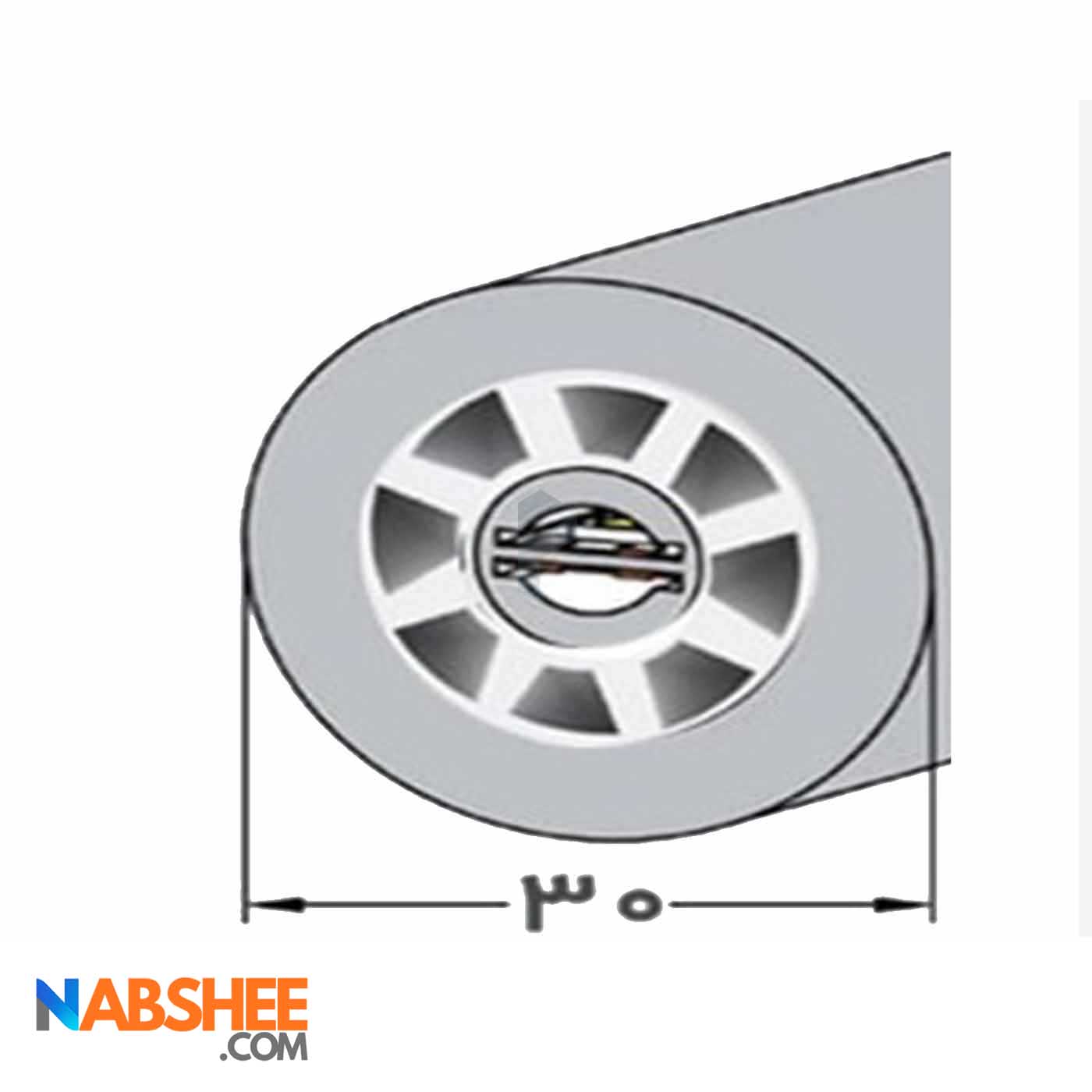 پروفیل نور خطی سیلیکونی گرد قطر 30 کد LSC30 (شاخه 5 متری)