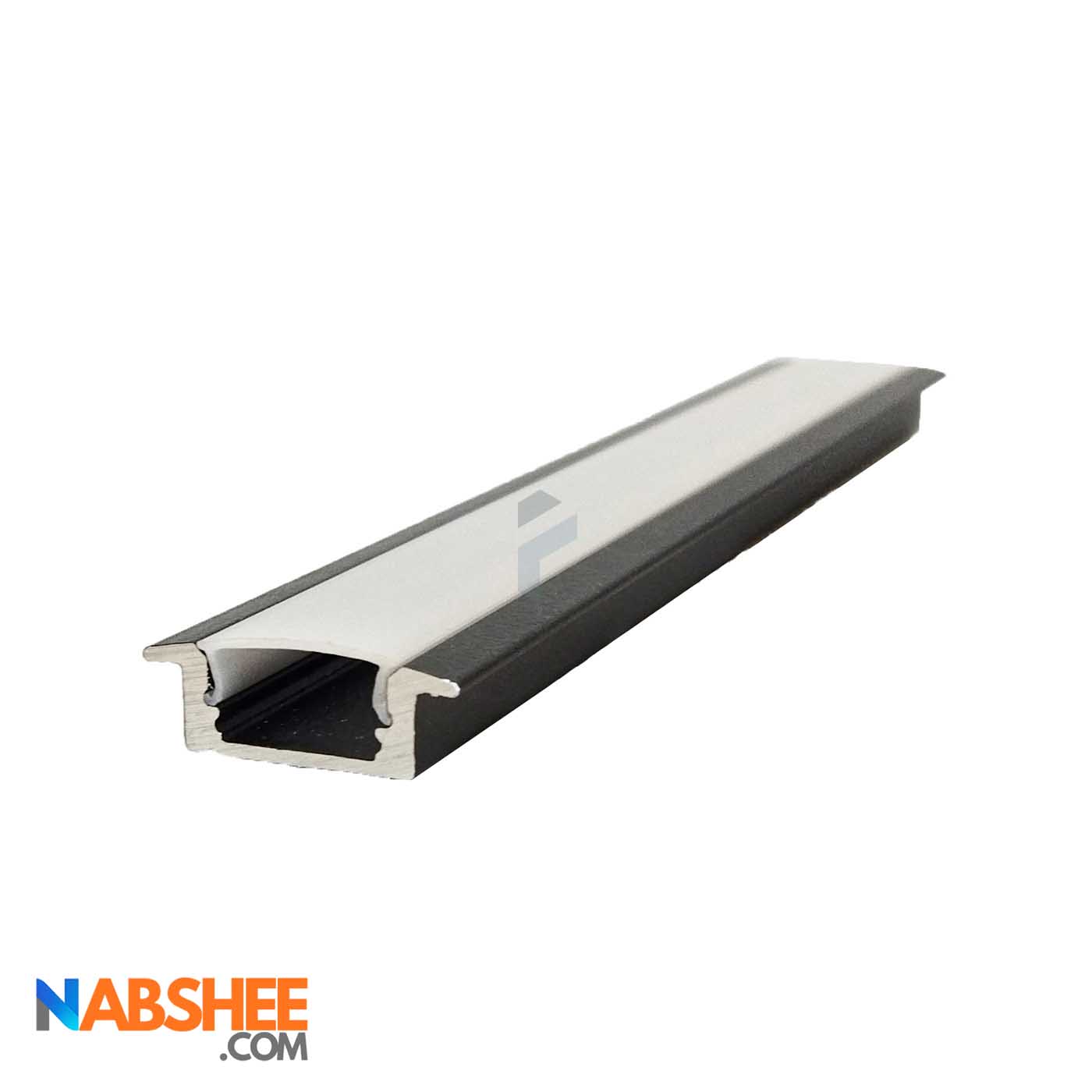 پروفیل نور خطی آلومینیومی 2 سانتی توکار کد L20B مشکی + دیفیوزر رایگان