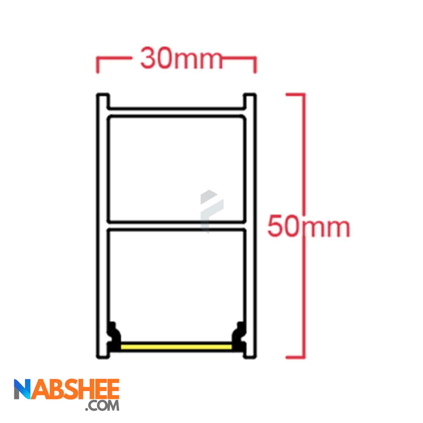لوستر نور خطی مستطیل 180 × 80 سانت کد Oval-80180 (بدون نور)