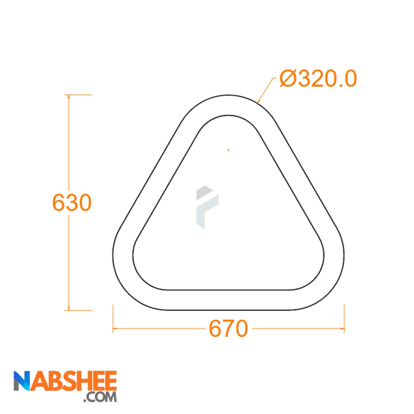لوستر نور خطی توکار مثلثی کد Tri6038 (بدون نور)