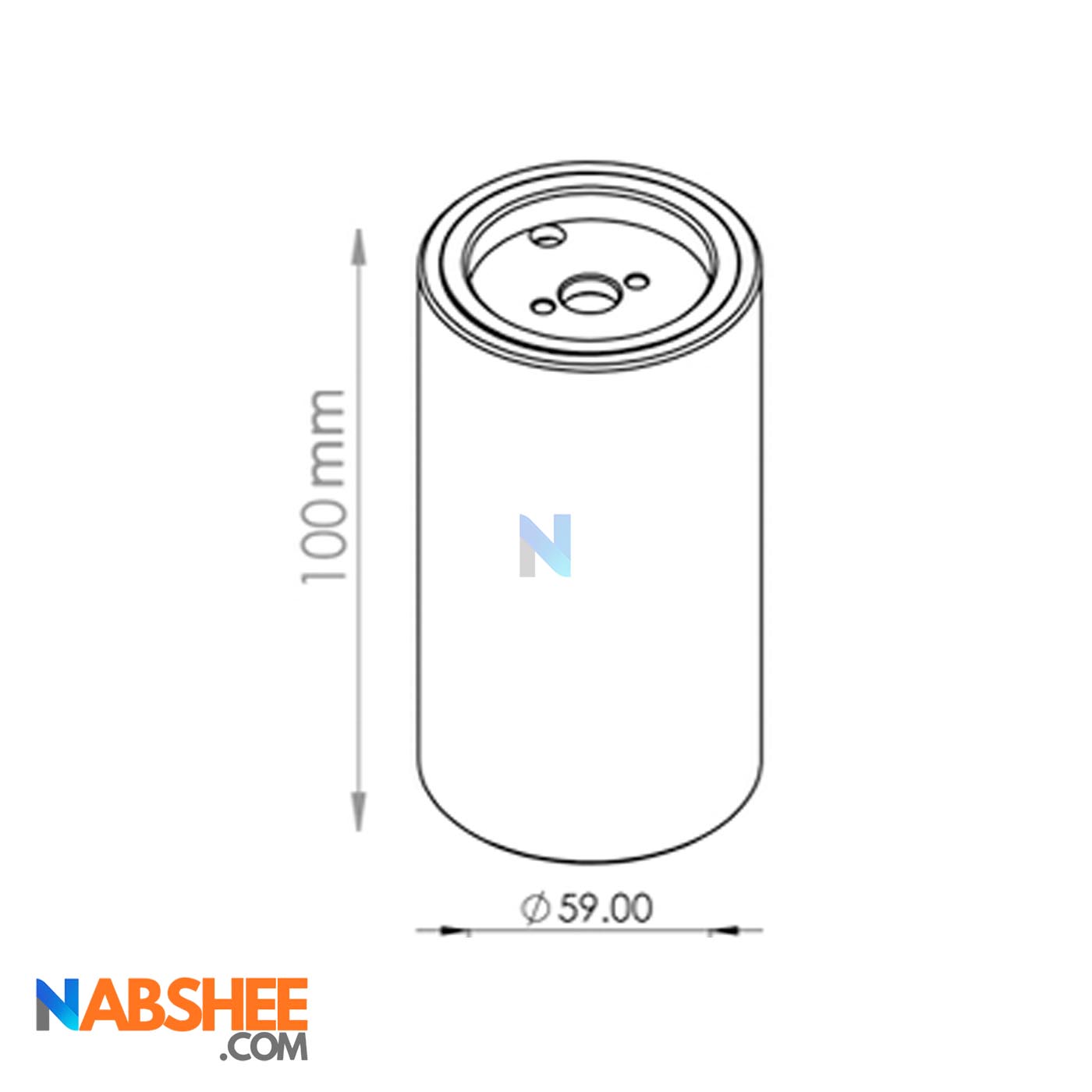 چراغ سیلندری 10 سانتی کد LZ101 (بدون لامپ)