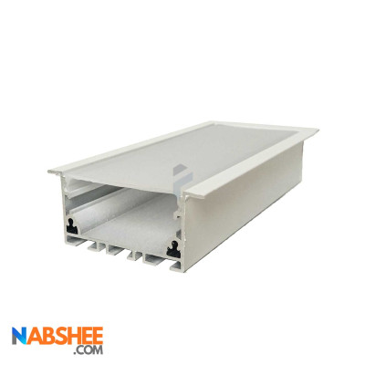 پروفیل نور خطی آلومینیومی 5 سانتی لبه دار کد L51W سفید + دیفیوزر رایگان
