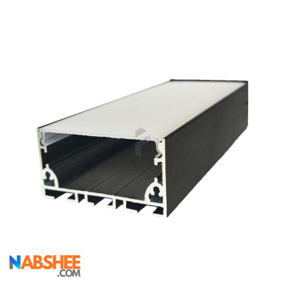 پروفیل نور خطی آلومینیومی 5 سانتی بدون لبه کد L50B مشکی + دیفیوزر رایگان